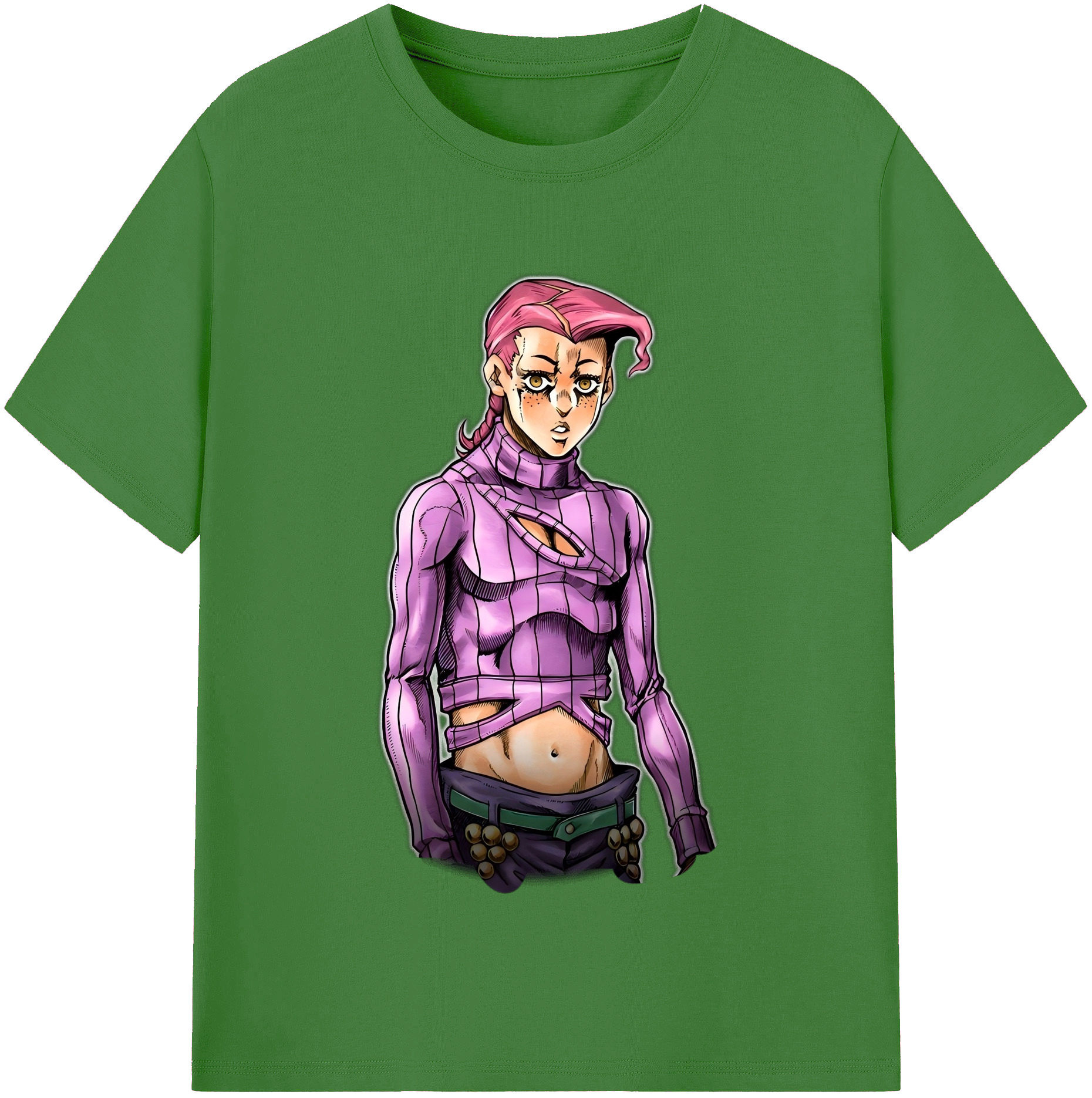 （画像用） ジョジョの奇妙な冒険 ビネガー?ドッピオ JoJo's Bizarre Adventure Vinegar Doppio レディースカジュアルプリントTシャツ（綿100％）